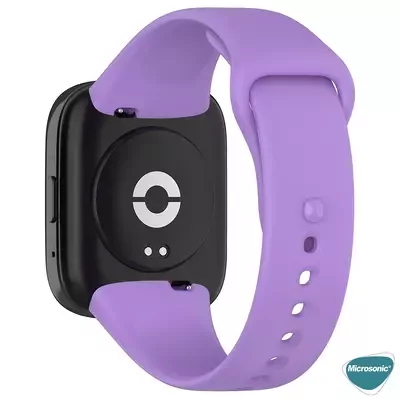 Microsonic Xiaomi Redmi Watch 3 Lite Kordon, Silicone Sport Band Lila