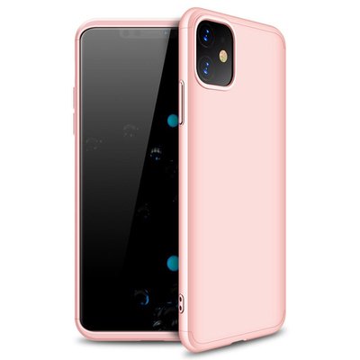 Microsonic Apple iPhone 11 Kılıf Double Dip 360 Protective AYS Rose Gold