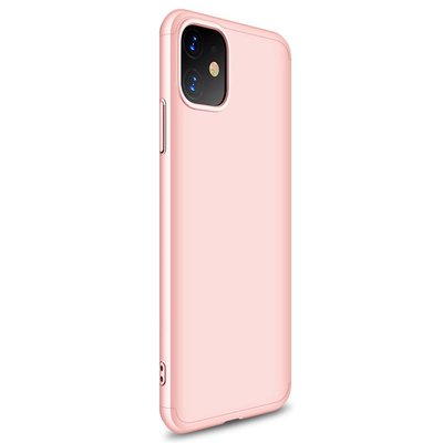 Microsonic Apple iPhone 11 Kılıf Double Dip 360 Protective AYS Rose Gold