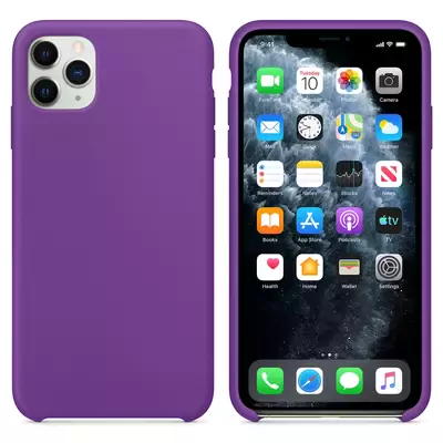 Microsonic Apple iPhone 11 Pro Max (6.5'') Kılıf Liquid Lansman Silikon Menekşe Moru