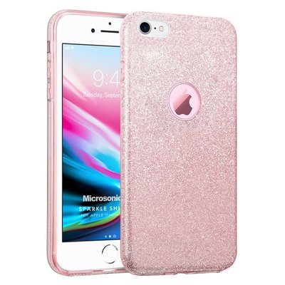 Microsonic Apple iPhone 8 Kılıf Sparkle Shiny Rose Gold