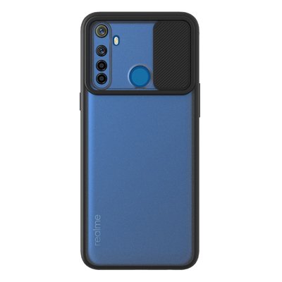 Microsonic Realme 5i Kılıf Slide Camera Lens Protection Siyah