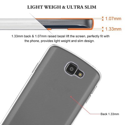 Microsonic LG K4 Kılıf Transparent Soft Mavi