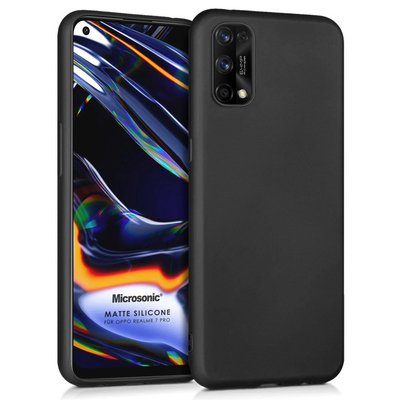 Microsonic Realme 7 Pro Kılıf Matte Silicone Siyah