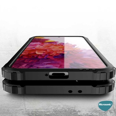 Microsonic Samsung Galaxy S21 Plus Kılıf Rugged Armor Rose Gold