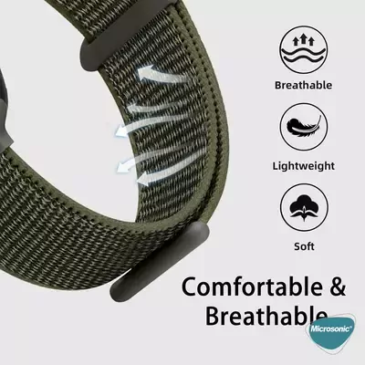 Microsonic Apple Watch Ultra 3 Hasırlı Kordon Woven Turuncu