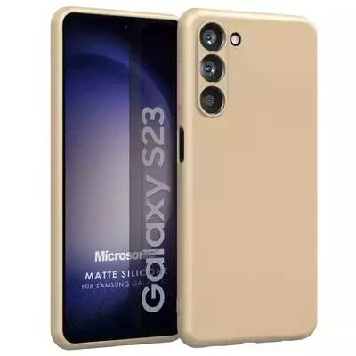 Microsonic Samsung Galaxy S23 Kılıf Matte Silicone Gold