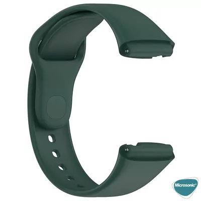 Microsonic Xiaomi Redmi Watch 3 Lite Kordon, Silicone Sport Band Koyu Yeşil