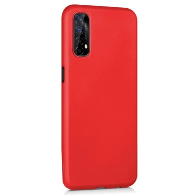 Microsonic Realme 7 Kılıf Matte Silicone Kırmızı