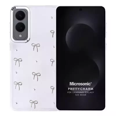 Microsonic Samsung Galaxy S25 Edge Kılıf PrettyCharm Bow