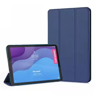 Microsonic Lenovo Tab M10 3.Nesil 10.1`` Kılıf (TB-328F) Slim Translucent Back Smart Cover Lacivert