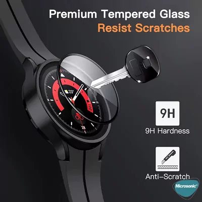 Microsonic Samsung Galaxy Watch 8 Classic 46mm Tam Kaplayan Nano Cam Ekran Koruyucu Siyah