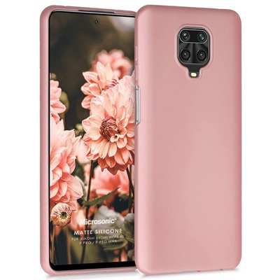 Microsonic Xiaomi Redmi Note 9S Kılıf Matte Silicone Rose Gold