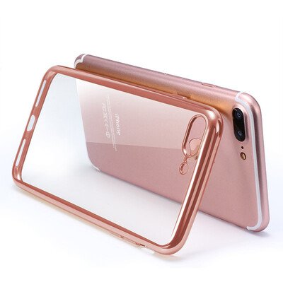 CaseUp Apple iPhone 7 Lazer Kesim Silikon Kılıf Gold