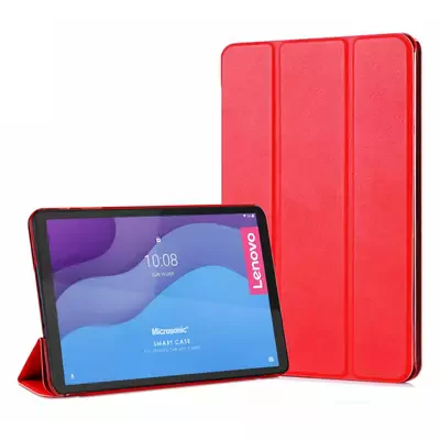 Microsonic Lenovo Tab M10 3.Nesil 10.1`` Kılıf (TB-328F) Slim Translucent Back Smart Cover Kırmızı