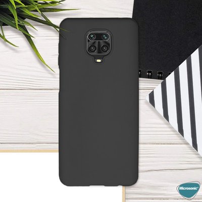 Microsonic Xiaomi Redmi Note 9S Kılıf Matte Silicone Siyah