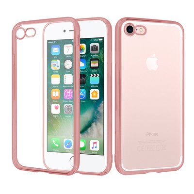 CaseUp Apple iPhone 7 Lazer Kesim Silikon Kılıf Rose Gold