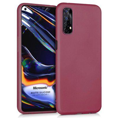 Microsonic Realme 7 Kılıf Matte Silicone Mor