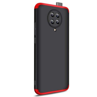 Microsonic Xiaomi Redmi K30 Pro Kılıf Double Dip 360 Protective AYS Siyah Kırmızı