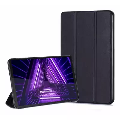 Microsonic Lenovo Tab M10 Plus 3.Nesil 10.6`` Kılıf (TB-125F-TB-128F) Slim Translucent Back Smart Cover Siyah