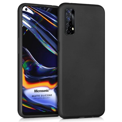 Microsonic Realme 7 Kılıf Matte Silicone Siyah