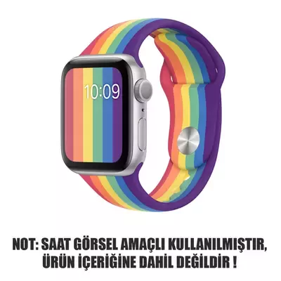 Microsonic Apple Watch SE 44mm Silikon Kordon Pride Edition