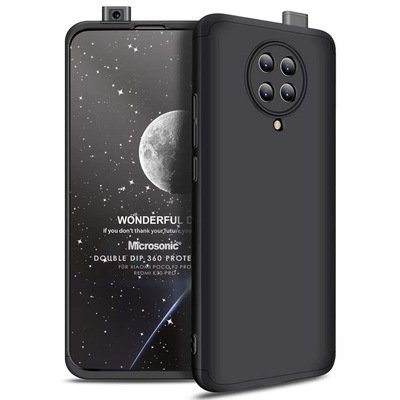 Microsonic Xiaomi Redmi K30 Pro Kılıf Double Dip 360 Protective AYS Siyah