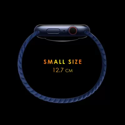 Microsonic Apple Watch Series 10 42mm Kordon, (Small Size, 127mm) Knitted Fabric Single Loop Koyu Gri