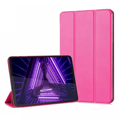 Microsonic Lenovo Tab M10 Plus 3.Nesil 10.6`` Kılıf (TB-125F-TB-128F) Slim Translucent Back Smart Cover Pembe