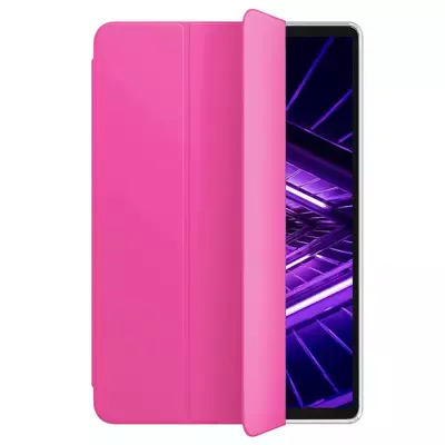 Microsonic Lenovo Tab M10 Plus 3.Nesil 10.6`` Kılıf (TB-125F-TB-128F) Slim Translucent Back Smart Cover Pembe