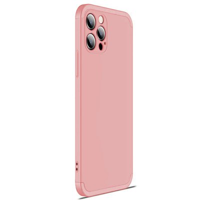 Microsonic Apple iPhone 12 Pro Kılıf Double Dip 360 Protective AYS Rose Gold