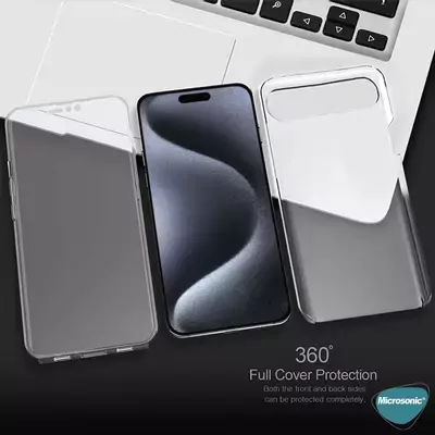 Microsonic Apple iPhone 17 Air Kılıf 6 Tarafı Tam Full Koruma 360 Clear Soft Şeffaf