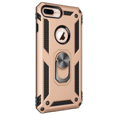 Microsonic Apple iPhone 7 Plus Kılıf Military Ring Holder Gold