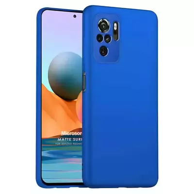 Microsonic Xiaomi Poco M5s Kılıf Matte Silicone Mavi