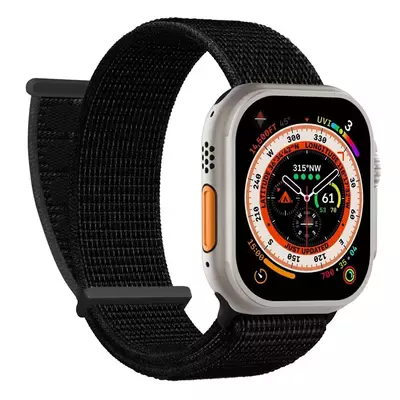 Microsonic Apple Watch Ultra 3 Hasırlı Kordon Woven Siyah