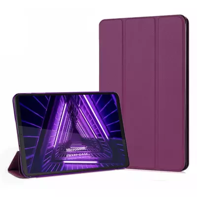 Microsonic Lenovo Tab M10 Plus 3.Nesil 10.6`` Kılıf (TB-125F-TB-128F) Slim Translucent Back Smart Cover Mor