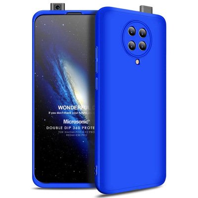 Microsonic Xiaomi Redmi K30 Pro Kılıf Double Dip 360 Protective AYS Mavi