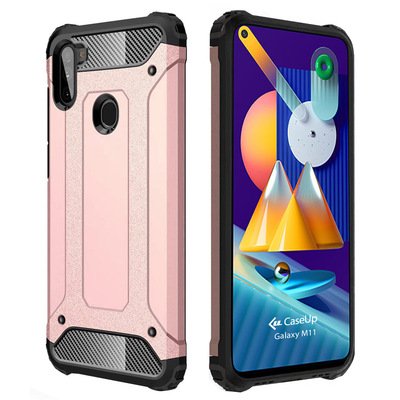 CaseUp Samsung Galaxy M11 Kılıf Tank Rose Gold