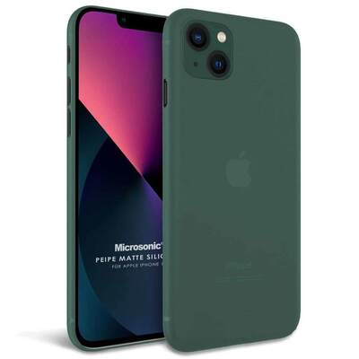 Microsonic Apple iPhone 13 Mini Kılıf Peipe Matte Silicone Yeşil