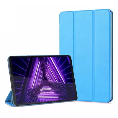 Microsonic Lenovo Tab M10 Plus 3.Nesil 10.6`` Kılıf (TB-125F-TB-128F) Slim Translucent Back Smart Cover Mavi