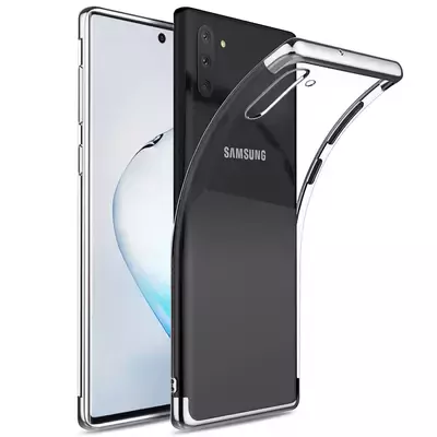 Microsonic Samsung Galaxy Note 10 Kılıf Skyfall Transparent Clear Gümüş