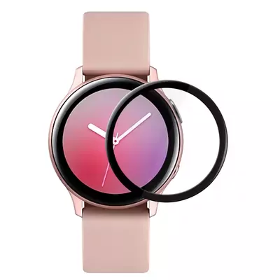 Microsonic Samsung Galaxy Watch Active 2 40mm Tam Kaplayan Temperli Cam Full Ekran Koruyucu Siyah