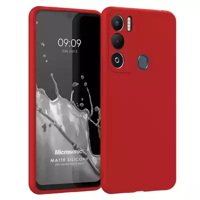 Microsonic TECNO Pova Neo Kılıf Matte Silicone Kırmızı