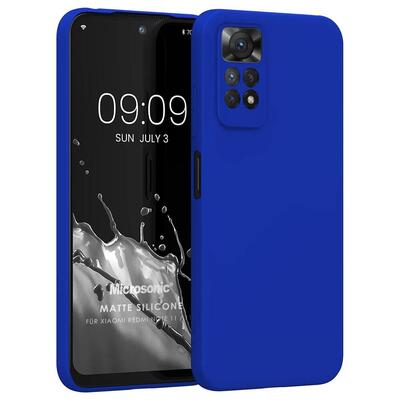 Microsonic Xiaomi Redmi Note 11S Kılıf Matte Silicone Mavi