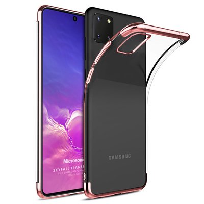 Microsonic Samsung Galaxy Note 10 Lite Kılıf Skyfall Transparent Clear Rose Gold