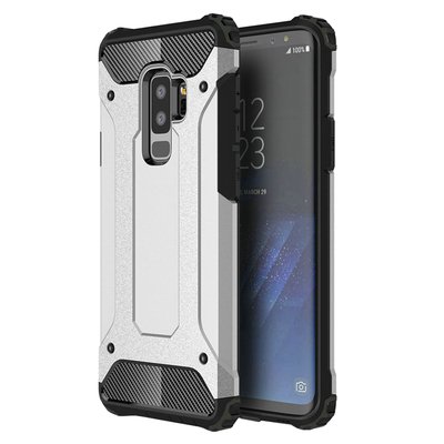 Microsonic Samsung Galaxy S9 Plus Kılıf Rugged Armor Gümüş