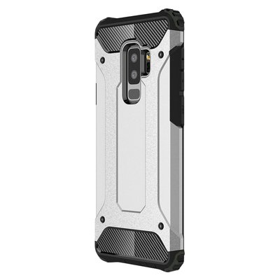 Microsonic Samsung Galaxy S9 Plus Kılıf Rugged Armor Gümüş