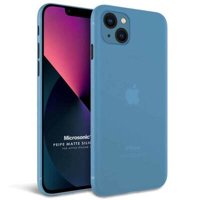 Microsonic Apple iPhone 13 Mini Kılıf Peipe Matte Silicone Mavi