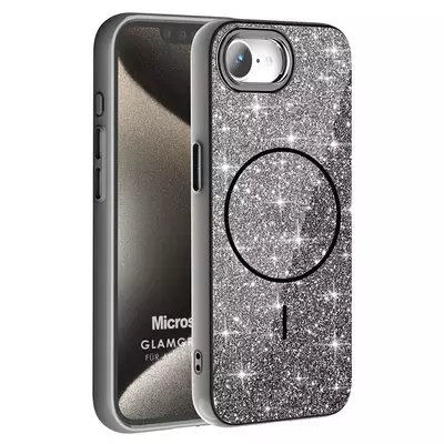 Microsonic Apple iPhone 16e Kılıf GlamGrip Luxe Siyah