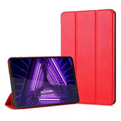 Microsonic Lenovo Tab M10 Plus 3.Nesil 10.6`` Kılıf (TB-125F-TB-128F) Slim Translucent Back Smart Cover Kırmızı